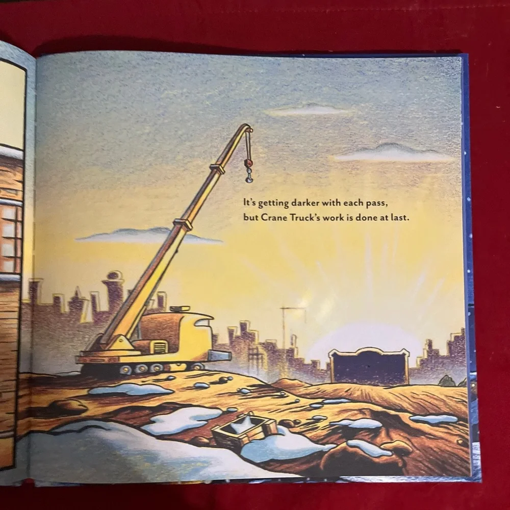 Construction Site on Christmas Night - Children's Holiday Picture Book